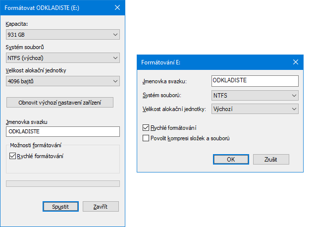 Pár poznámek a tipů k formátování disku ve Windows, obr. 2